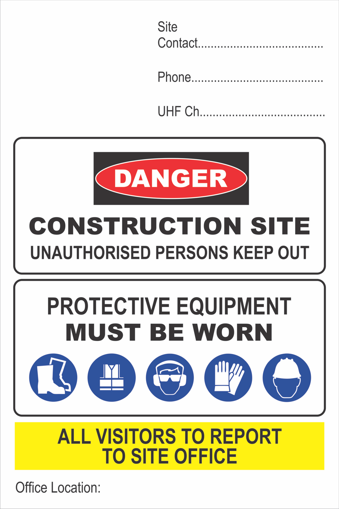 Construction Sign Customize