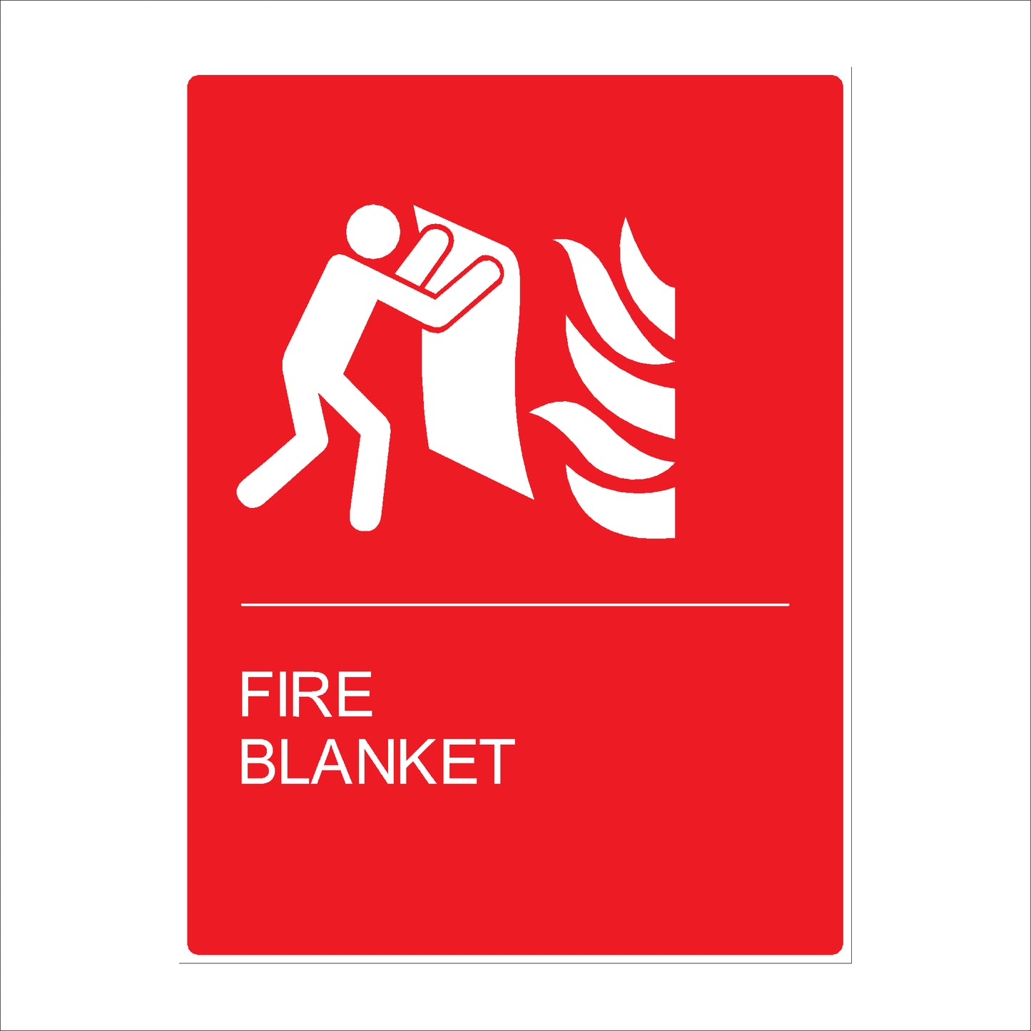 Fire Blanket Sign | High Visibility & Durable Fire Safety Indicator