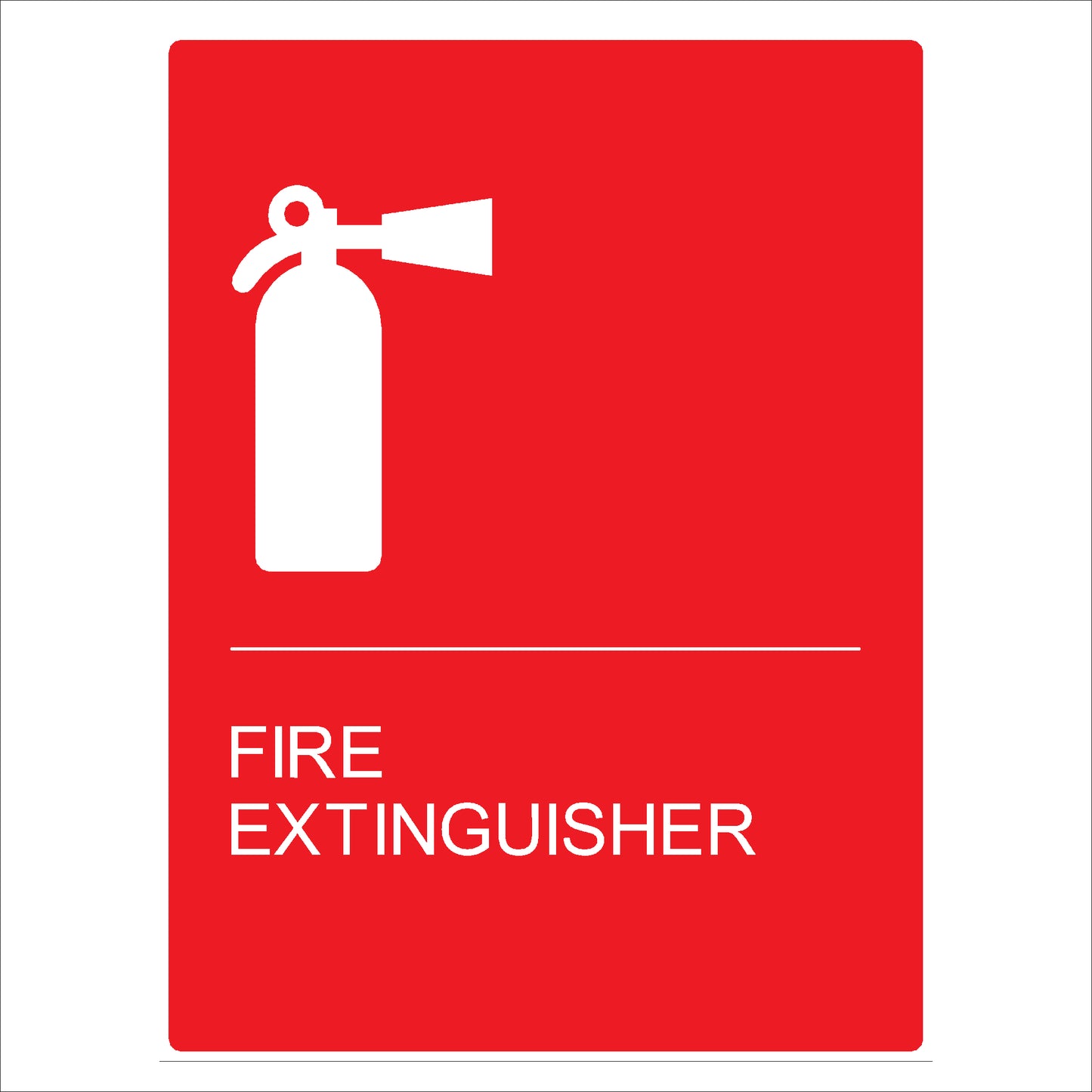 Fire Extinguisher Sign | High Visibility & Durable Safety Alert - Version 2