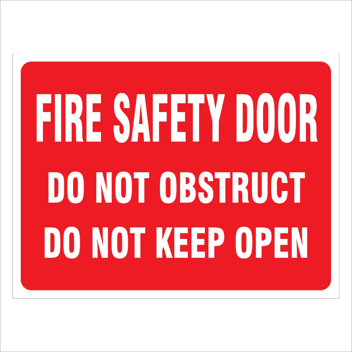 Fire Safety Door Sign | High Visibility & Durable Safety Indicator