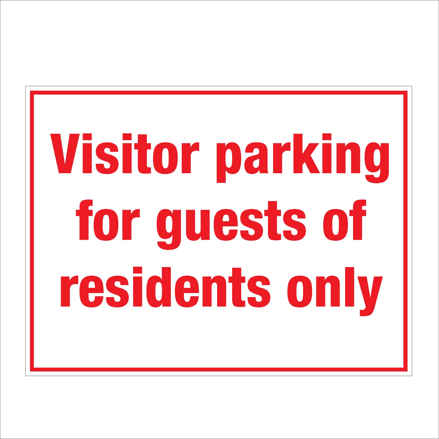 Visitor Parking for Guests Sign | High Visibility & Durable Parking Designation Notice