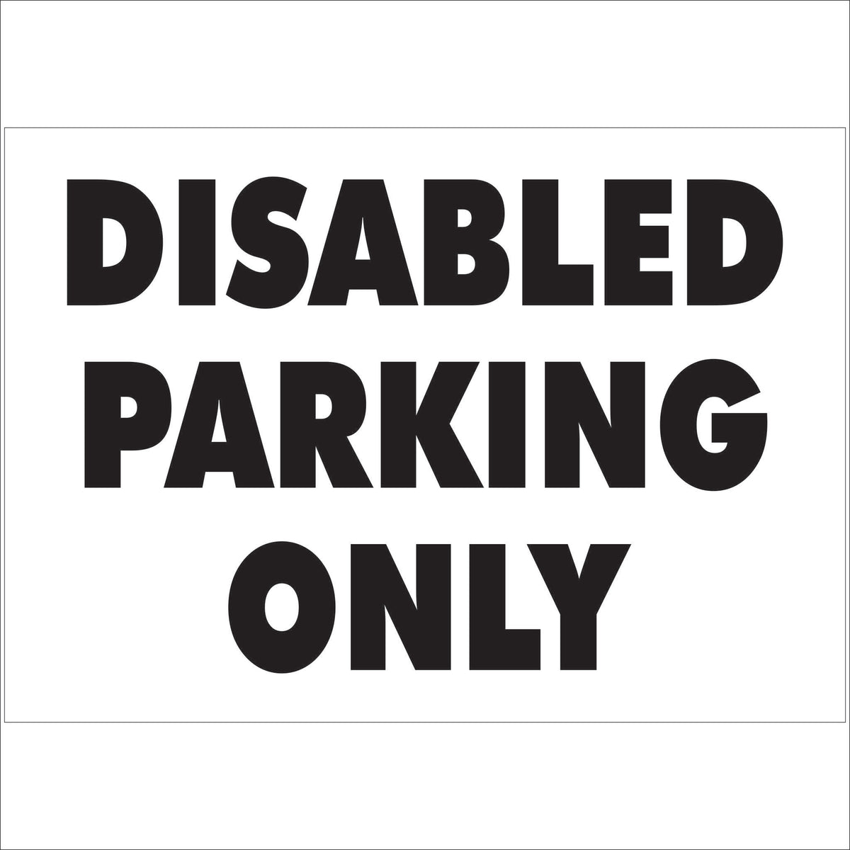 Disabled parking 1160