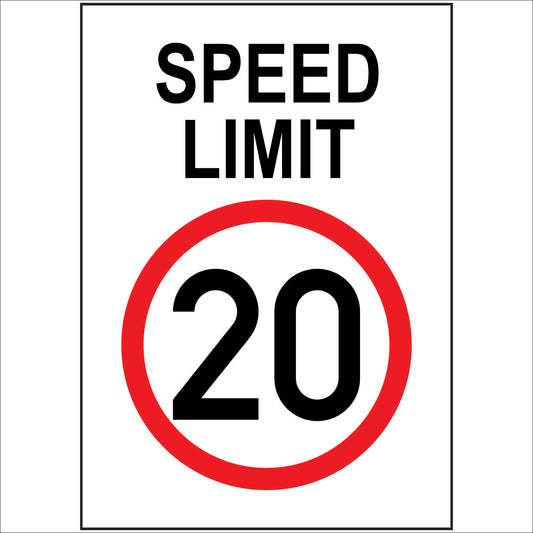 20km Speed limit signs