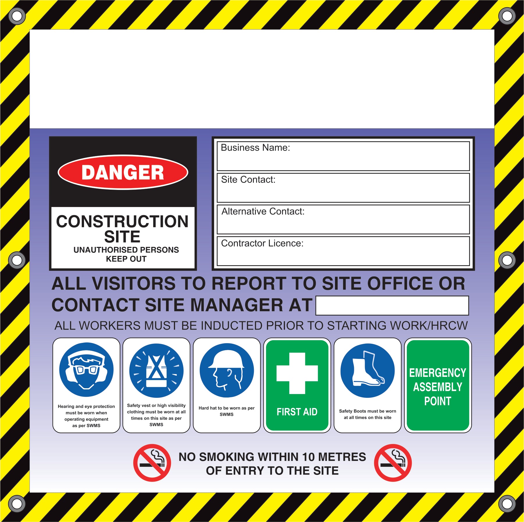 Builders Construction Sign | Professional & Durable Site Safety Signag ...