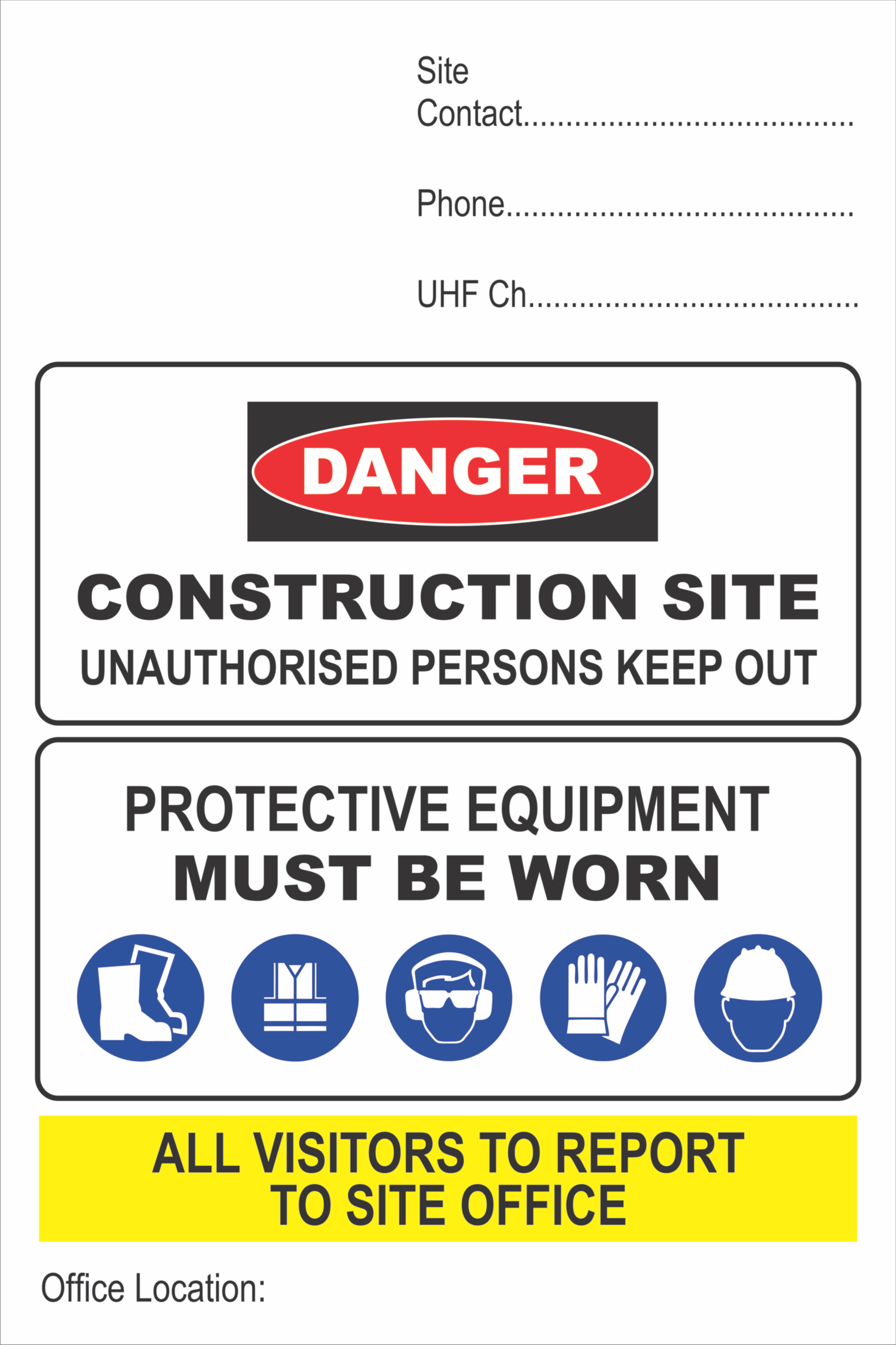 Construction Sign Customize – Sign Machine