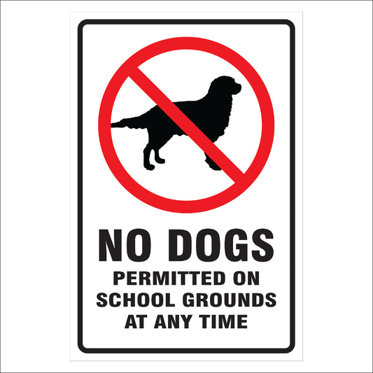 No Dogs on School Grounds Sign | High Visibility & Durable Safety Notice