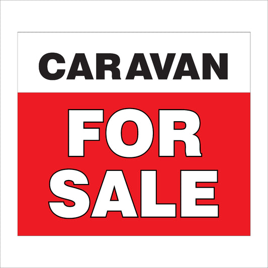 Caravan for Sale Sign | Clear & Durable Sales Notification