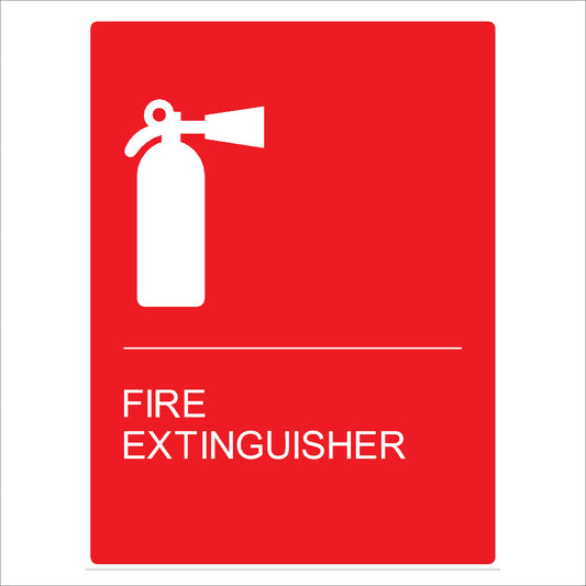 Fire Extinguisher Sign | High Visibility & Durable Safety Alert - Version 2