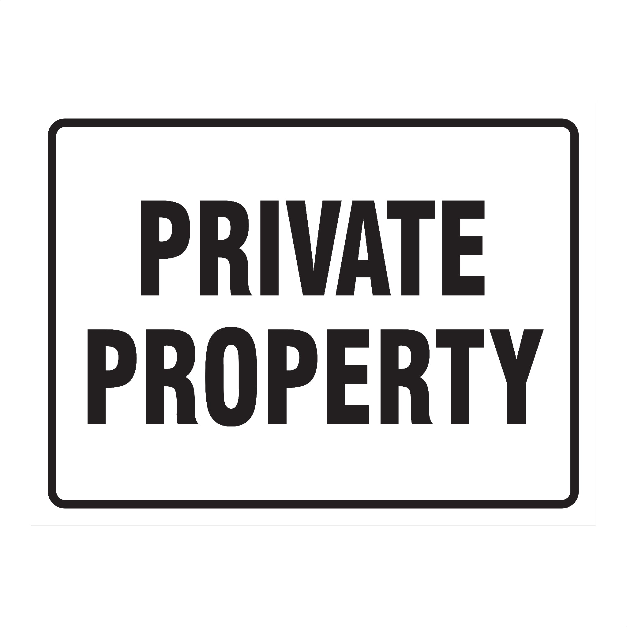 Private Property Sign | High Visibility & Durable Trespassing Deterren ...