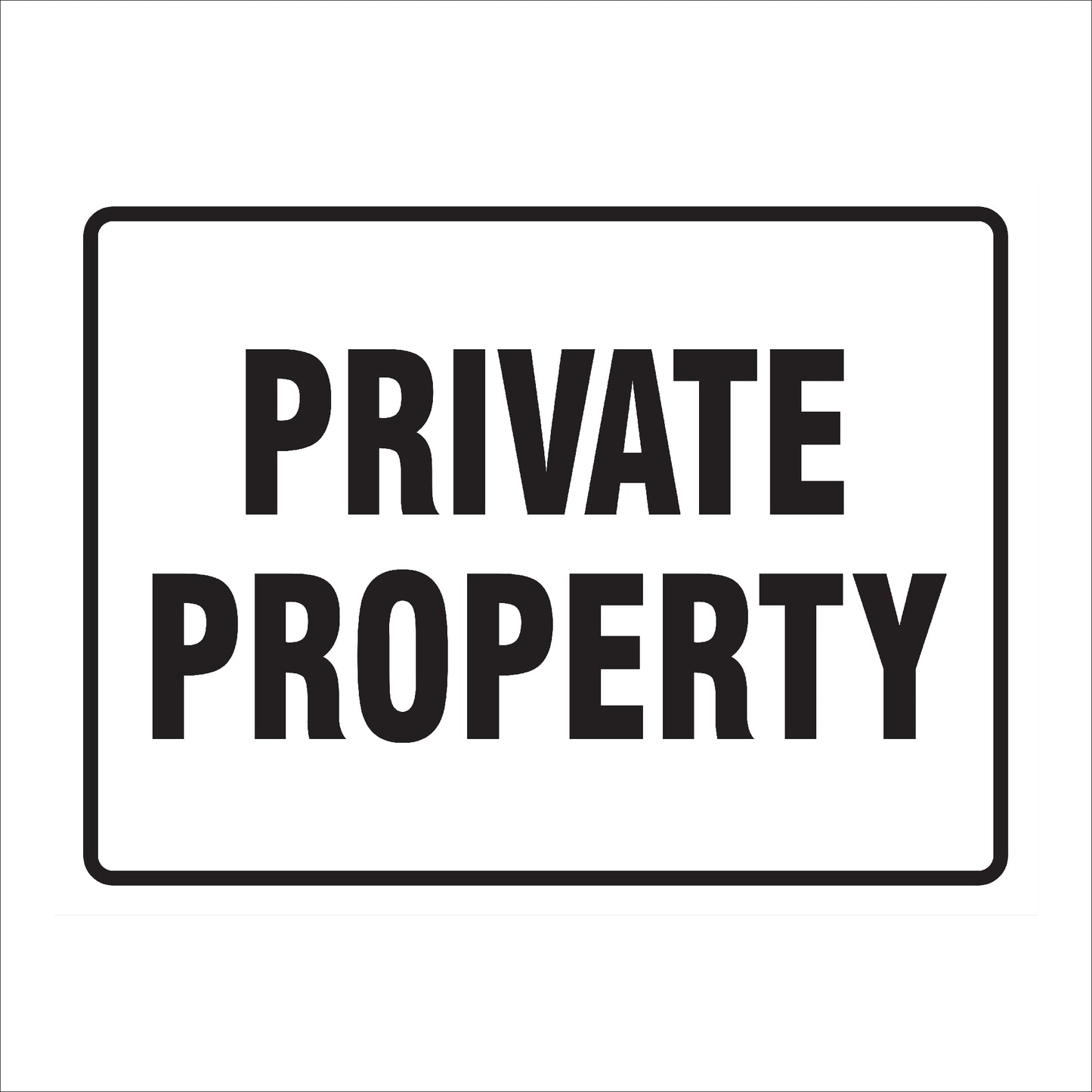 Private Property Sign | High Visibility & Durable Trespassing Deterrent